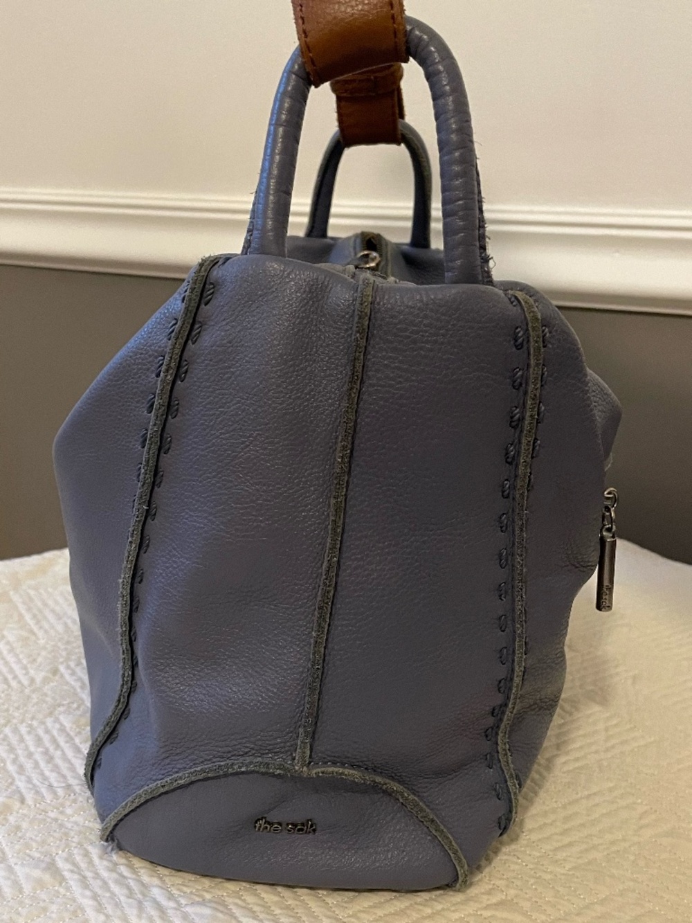 The Sak Los Feliz Hobo Leather Bag in Maritime blue - Picture 5 of 13